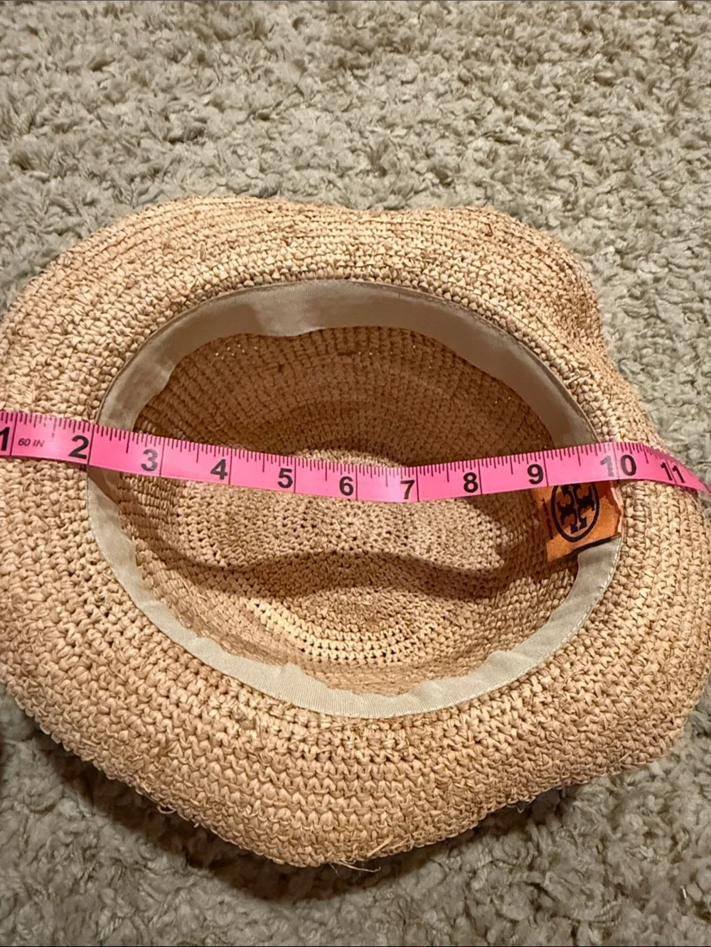 Tory Burch Raffia Sun Hat Yellow Trim